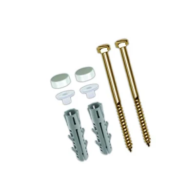 Afbeelding van TOX Staande wc bevestiging Toilet, met spreidpluggen Barracuda 8x40 mm + messing zeskantschroef 6,0 x 70 en afdekkappen wit, 1 set, 04510136/S