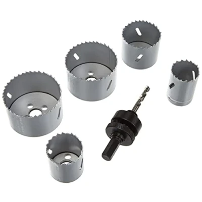 Afbeelding van wolfcraft bi metalen gatenzaag inzetstukkenset &#039;Elektra en sanitair&#039;, 6 dlg. I 3764000 Voor hout, kunststof, metaal afwerkplaten, Ø 35 68 mm, snijdiepte 40 mm
