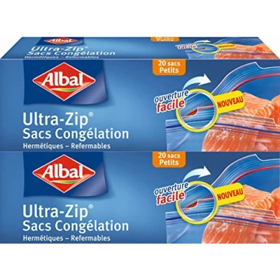 Afbeelding van Albal Vrieszakken, met ritssluiting, luchtdicht, 1 l, 2 x 20 stuks