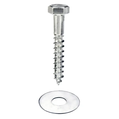Afbeelding van Connex Zeskanthoutschroeven 10,0 x 40 mm 12 stuks zeskant aandrijving roestvrij staal voor alle houtverbindingen incl. sluitringen/sleutelschroeven/schroevenset / B30268