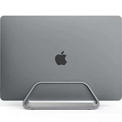 Afbeelding van HumanCentric Verticale laptopstandaard voor MacBook, compatibel met MacBook Pro Stand, Air Laptophouder Apple Laptop Bureaustandaard, Aluminium Standaard,