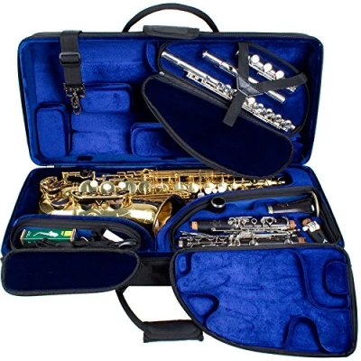 Afbeelding van Protec PBTRIALT Altsaxofoon/Klarinet/Fluit Tri Pac Case Zwart