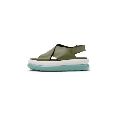 Afbeelding van Camper Pelotas Flota UP Sandalen met plateauzool, Dames, Maat: 38, Mittelgrün Leer