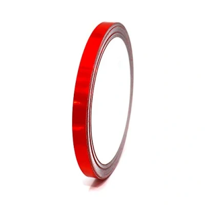 Afbeelding van 10 meter Hologram decoratieve Strips Crafting meubels auto motorfiets modelbouw Deco zelfklevende DIY waterdicht (8mm breedte, Rood)