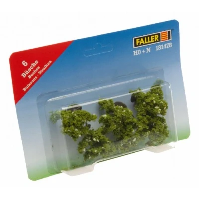 Afbeelding van Faller 6 Struiken, wit bloeiend modelbouwsets, hobbybouwspeelgoed voor kinderen, modelverf en accessoires
