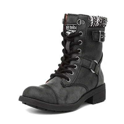 Afbeelding van Rocket Dog Dames Thunder Enkellaarzen, Zwart Grijs, 40 EU