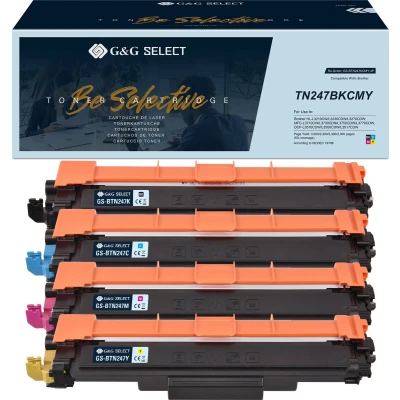 Afbeelding van G&amp;G Toner vervangt Brother TN 247CMYK Compatibel Combipack Zwart, Cyaan, Magenta, Geel 247BK/TN 247C/TN 247M/TN 247Y GS B247 4P