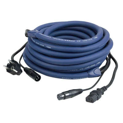Afbeelding van DAP FP0420 Schuko/XLR m IEC/XLR F 20 LICHT voeding /signaalkabel