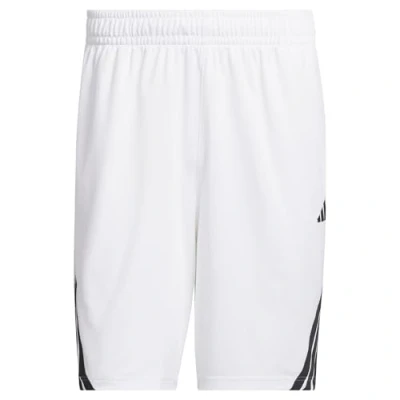 Afbeelding van adidas Performance Legends 3 Stripes Basketbalshort Heren Wit M 7&quot;