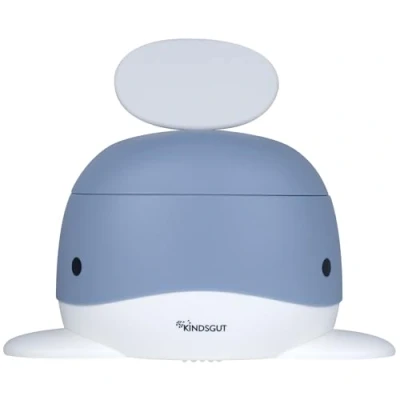 Afbeelding van Kindsgut Kinderpotje, WC, kindertoilet, babypotje, toilet/potje, kindvriendelijk walvisdesign en discrete kleuren, toilettraining, grijs blauw