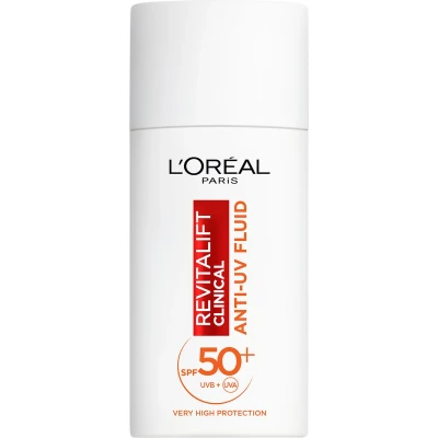 Afbeelding van 1+1 gratis: L&#039;Oréal Revitalift Clinical Anti UV Fluid SPF 50 met Vitamine C ml