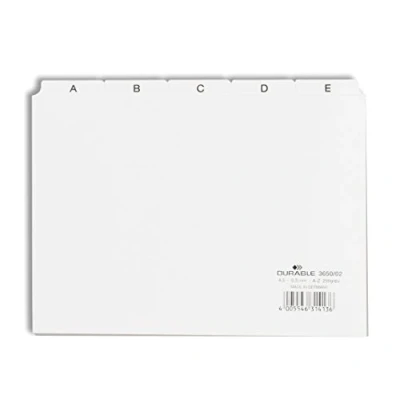 Afbeelding van Durable Tabkaarten A/Z A5 wit