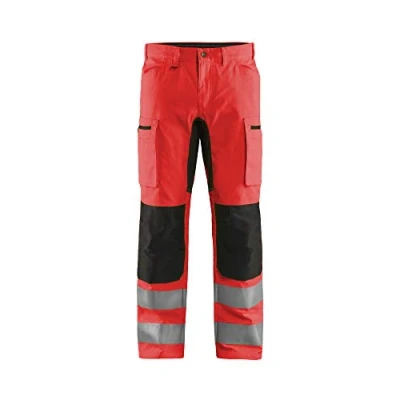 Afbeelding van Blaklader 1585 Reflecterende Werkbroek Stretch Rood/Zwart