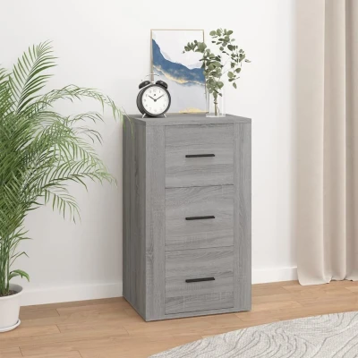 Afbeelding van Dressoir 40x33x70 cm bewerkt hout grijs sonoma eikenkleurig