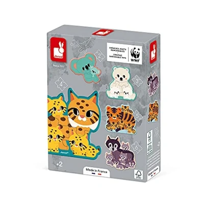 Afbeelding van Janod wwf puzzels dieren 2, 3, 4, 5, 6st