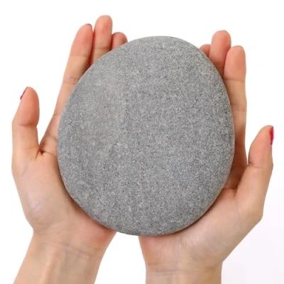 Afbeelding van ROCART 6 stuks extra grote platte stenen van 14 16,5 cm om te schilderen, gladde rivierrotsen, schilderbenodigdheden voor vriendelijkheid, stenen, kunst en ambachten, decoratie