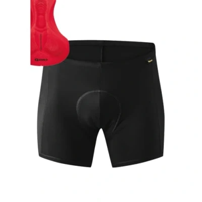 Afbeelding van Gonso Sitivo U M, heren fietsonderbroek, past onder alle fietsshorts, leggings met Red zitkussen poron elementen, nauwsluitende pasvorm, zwart/rood, maat M