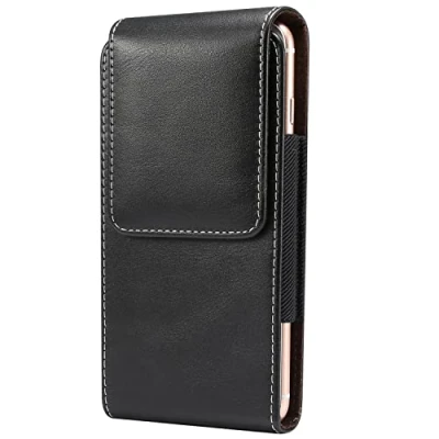 Afbeelding van Baiyian Verticaal Lederen Hoesje Riem Clip Case Holster Pouch Cover Houder voor Nokia 2.4, Samsung Galaxy A72, Xiaomi Mi 11 Pro…