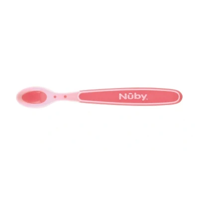 Afbeelding van Nuby Zachte Warmtegevoelige Lepels Pink 3 stuks