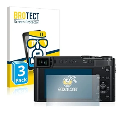 Afbeelding van BROTECT Screenprotector voor Panasonic Lumix DC TZ202 / TZ202D Folie Beschermfolie Beschermglas transparant (3 Stuks)