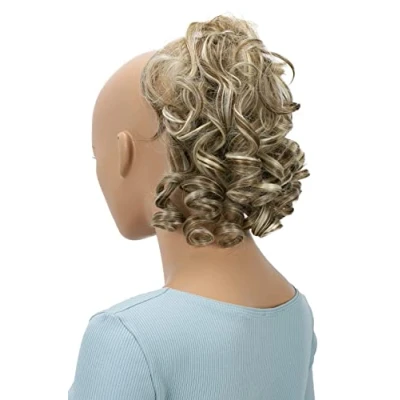 Afbeelding van CAISHA Haarstukje Scrunchy Updo Kapsels Bruidskapsels Volumineus Krullend Rommelig Knotje Bruin Lichtblond Highlights G28L