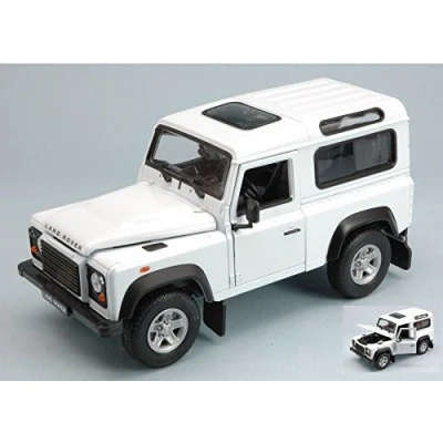 Afbeelding van Land Rover Defender, wit, modelauto, kant en klaar model, Welly 1:24