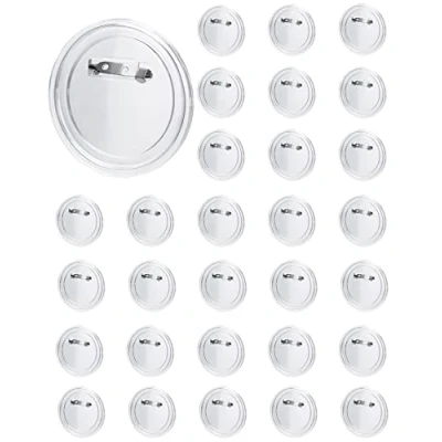 Afbeelding van QWORK® 30st DIY knoppen, 60 mm doorzichtige knopspelden badges voor doe het zelf &amp; ambachten