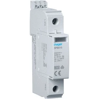 Afbeelding van Hager overspanningsbeveiliging t2 1p 40 ka tnc met indicator sign contact spb115