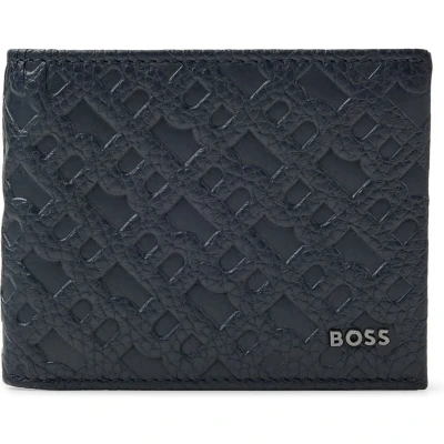 Afbeelding van Hugo Boss Crosstown 6cc portemonnee RFID heren navy (!!let op, geen kleingeld vak!!)