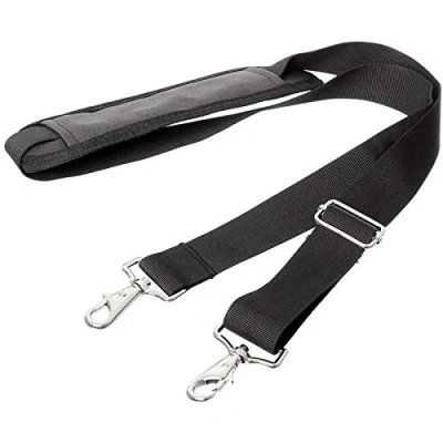 Afbeelding van JAKAGO Universele vervangende schouderriem met clips, schoudertasriemen voor laptoptas, aktetas, messenger crossbodytas, camera, gitaar, viool, duffle, sporttas (155 cm, zwart)