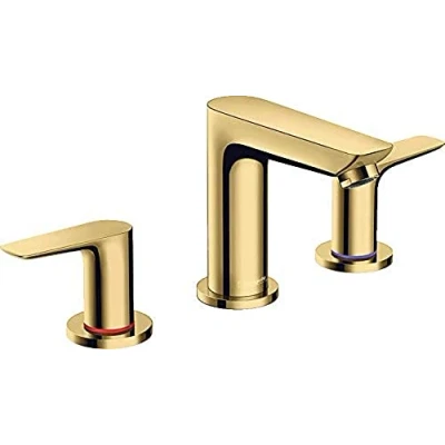 Afbeelding van Hansgrohe wastafelmengkraan 110 talis e 3 gats gepolijst goud optiek 71733990