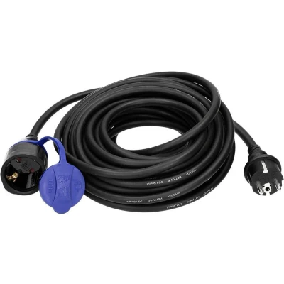 Afbeelding van Rubber Verlengsnoer voor buitengebruik IP44 spatwaterdicht 10 Meter Oliebestendig H07RN F (3 x 1,5 mm²)