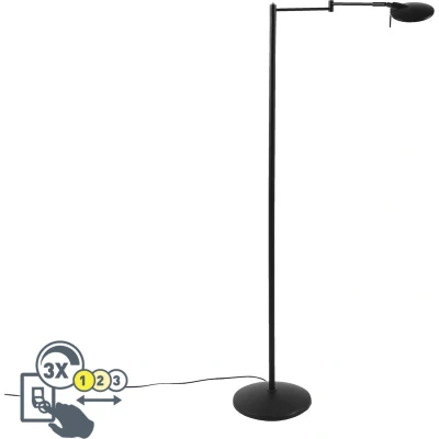 Afbeelding van TRIO Leuchten Vloerlamp met dimmer 1 lichts H 1220 mm Zwart
