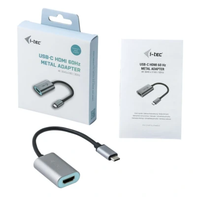 Afbeelding van USB C to HDMI Adapter i Tec C31METALHDMI60HZ Grey