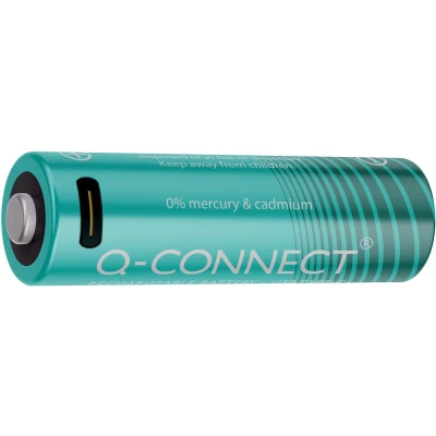 Afbeelding van Q Connect USB C herlaadbare batterijen AA blister van 4 stuks