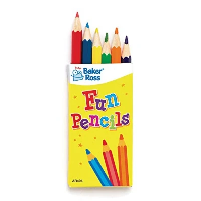 Afbeelding van Baker Ross mini kleurpotloden voor kinderen knutsel en kunstprojecten (6 stuks)