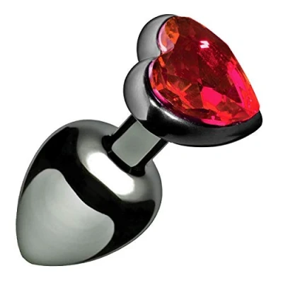 Afbeelding van RVS Buttplug met Hartvormige Basis Rood