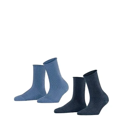 Afbeelding van Esprit Vertical Stripe 2PACK WITH Pattern Sokken, Dames, Maat: 35 38, Sortiment