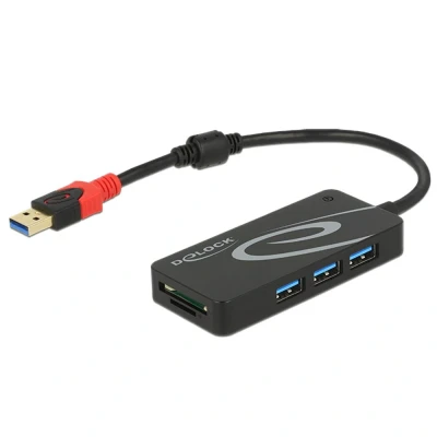 Afbeelding van Delock Externer USB 3.1 Gen 1 Hub Typ A &gt; 3 x + 2 Slot