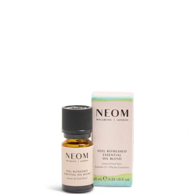 Afbeelding van NEOM Feel Refreshed Etherische Olie Blend, 10ml Siciliaanse Citroen &amp; Basilicum Geur om uw energie te stimuleren
