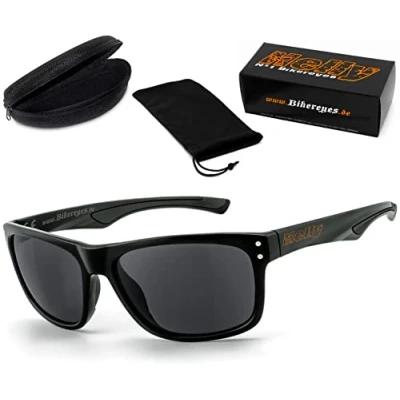 Afbeelding van HELLY® No.1 Bikereyes® Bikerbril, motorbril UV400 beschermingsfilter HLT® kunststof veiligheidsglas volgens DIN EN 166 bril: th 2