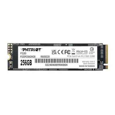 Afbeelding van Patriot P320 256GB SSD intern NVMe PCIe Gen 3x4 M.2 2280 Solid State Drive P320P256GM28