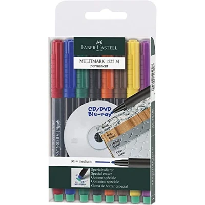 Afbeelding van marker Faber Castell Multimark permanent M 4 delig etui
