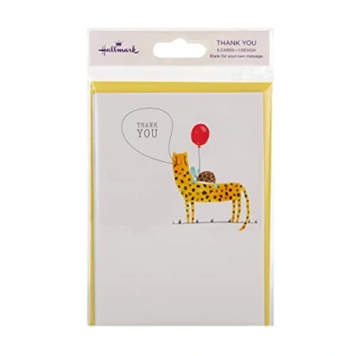 Afbeelding van Hallmark Bedankkaarten 1 schattig dierenpersonageontwerp, pak van 5