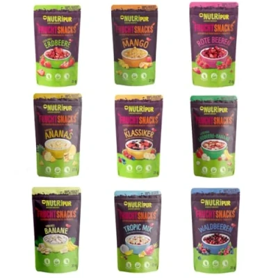 Afbeelding van Gevriesdroogde vruchten probeerset gedroogde ongesuiker topping voor muesli, pap fruitsnacks volle smaak 225 g van NutriPur