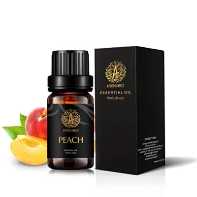 Afbeelding van Aromatherapie perzik etherische olie voor diffuser, 100% pure geurende luchtbevochtiger, geur thuis, 10ml perzikolie kaarsen maken