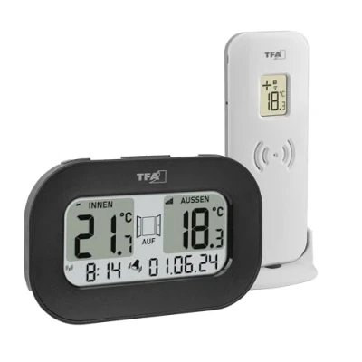Afbeelding van TFA Dostmann Funk thermometer COOL@HOME Draadloze digitaal Zwart