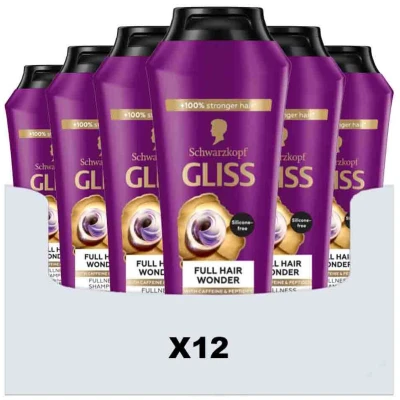 Afbeelding van Schwarzkopf Gliss Full Hair Wonder Fullness Shampoo Silicon Free 2