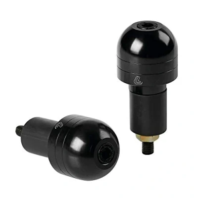 Afbeelding van Lampa Bar End Stuur Motor Scooter 17 23mm Gemaakt Van Aluminium 2 Stuks Zwart