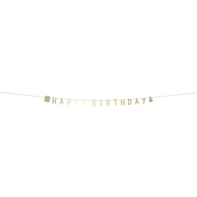 Afbeelding van Folat Letterslinger shining glam happy birthday 2 m